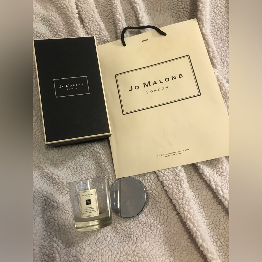 Jo Malone Candle Box, Bag, and empty Jar & Lid (Mimosa and Cardamom)
